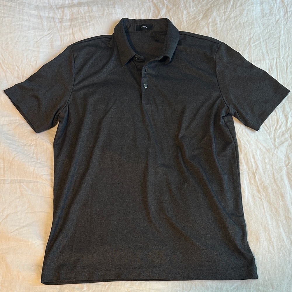 NWOT Theory Charcoal Polo Shirt